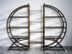 Circular bamboo bookcase