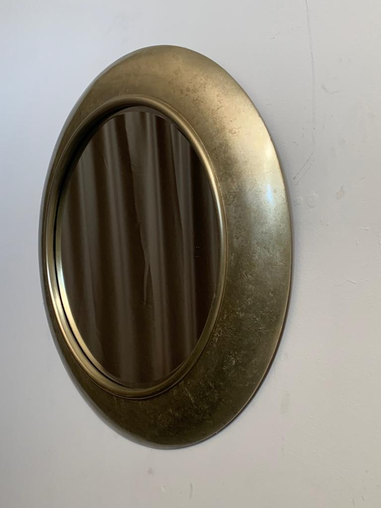 Circular Beveled Mirror with Frame, 1990s In Excellent Condition For Sale In Montelabbate, PU