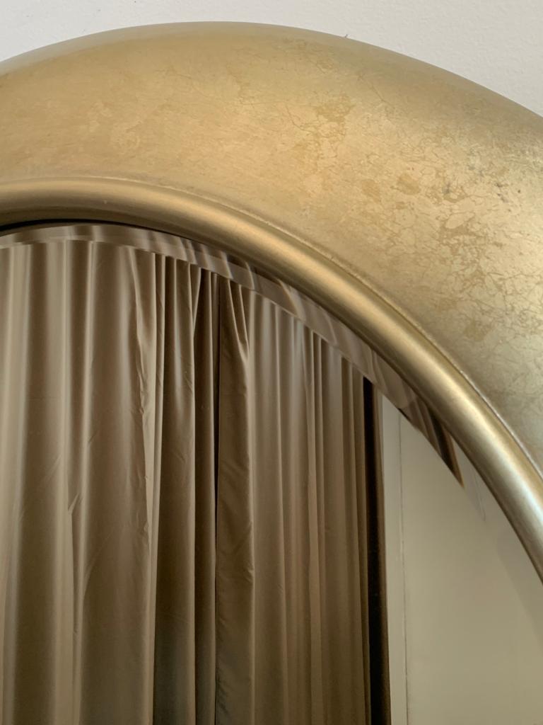 Circular Beveled Mirror with Frame, 1990s For Sale 3
