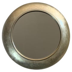 Circular Beveled Mirror with Frame, 1990s