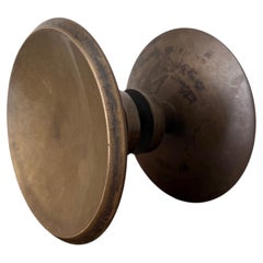 Circular Bronze Push-Pull Door Handle, Mid-20th Century, France
