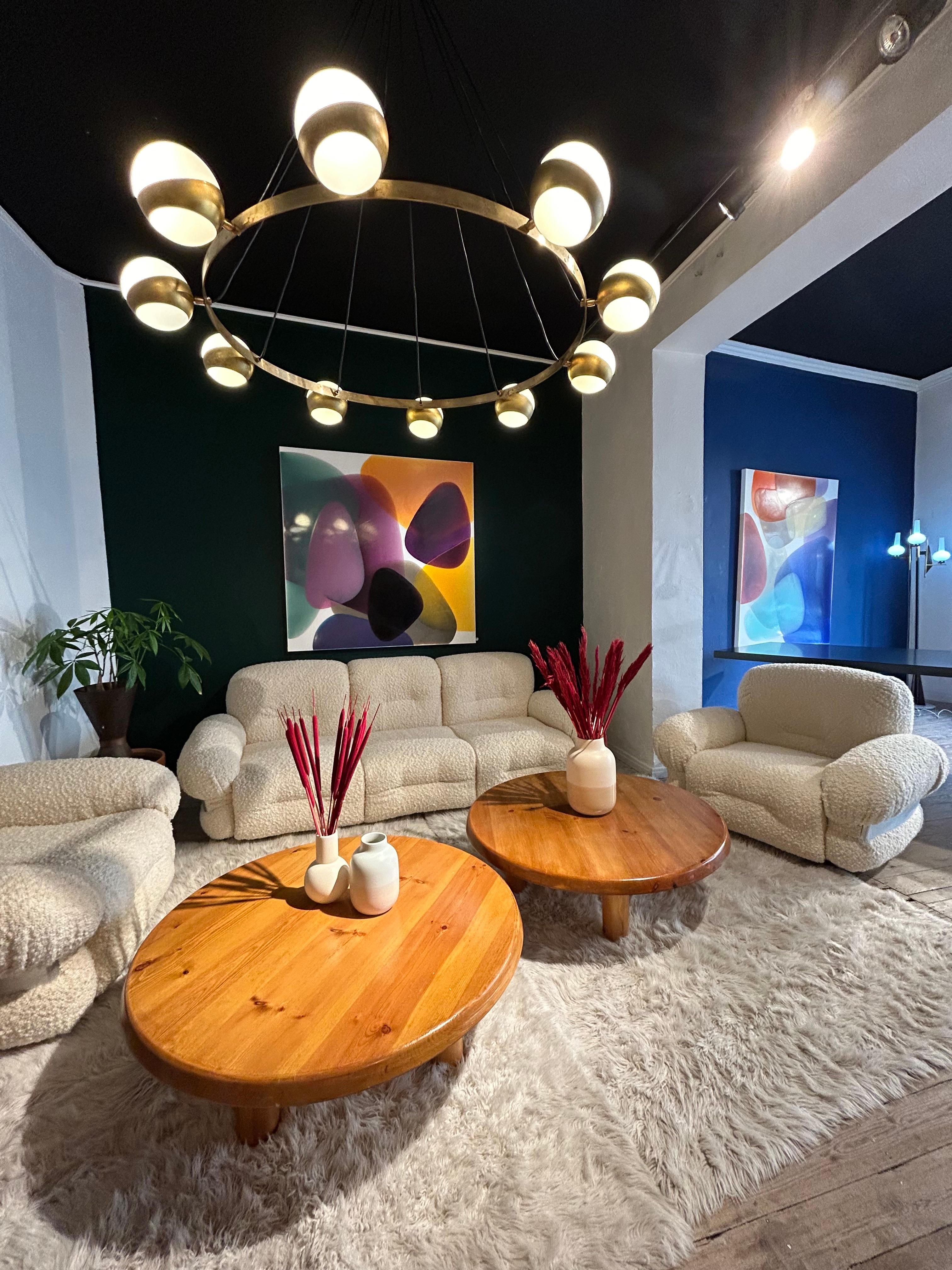 Mid-Century Modern Circular ceiling Lamp For Sale