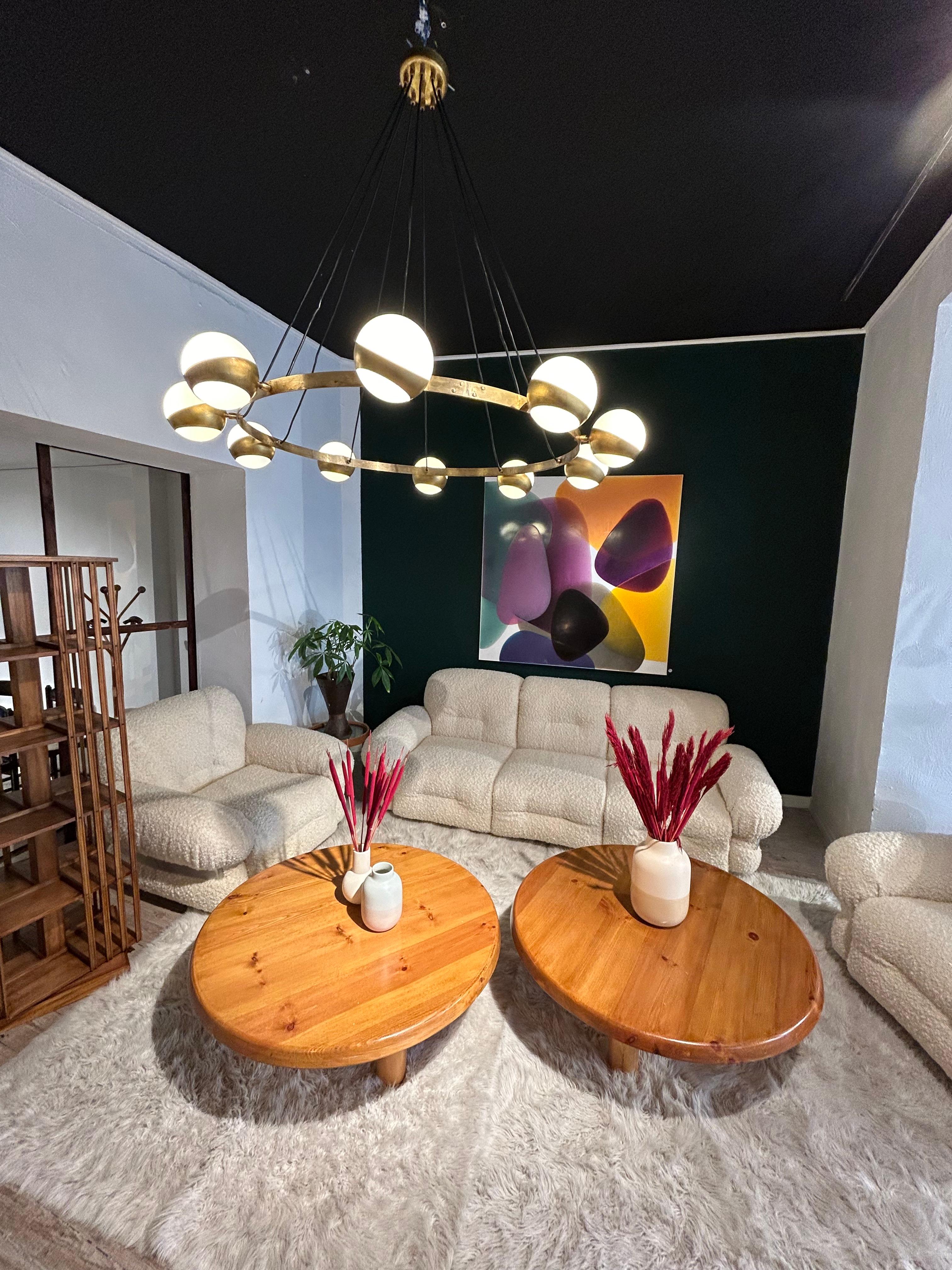 Italian Circular ceiling Lamp For Sale