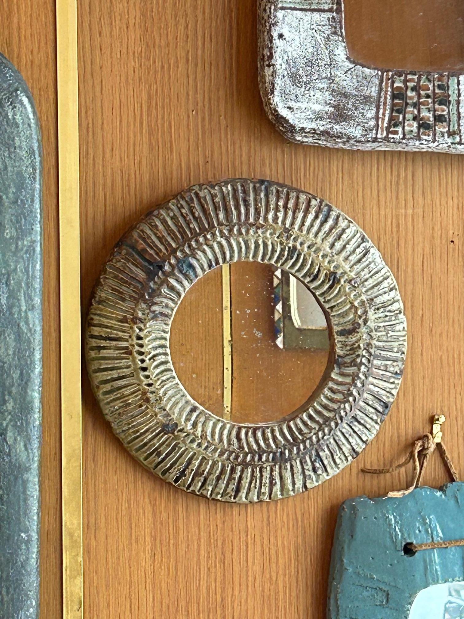 Céramique Miroir circulaire de Barbara Delfosse, La Borne, années 1960 en vente