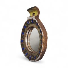 Circular ceramic mirror Les Argonautes, Vallauris