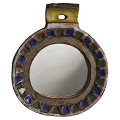 Circular ceramic mirror Les Argonautes, Vallauris