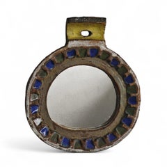 Circular ceramic mirror Les Argonautes, Vallauris