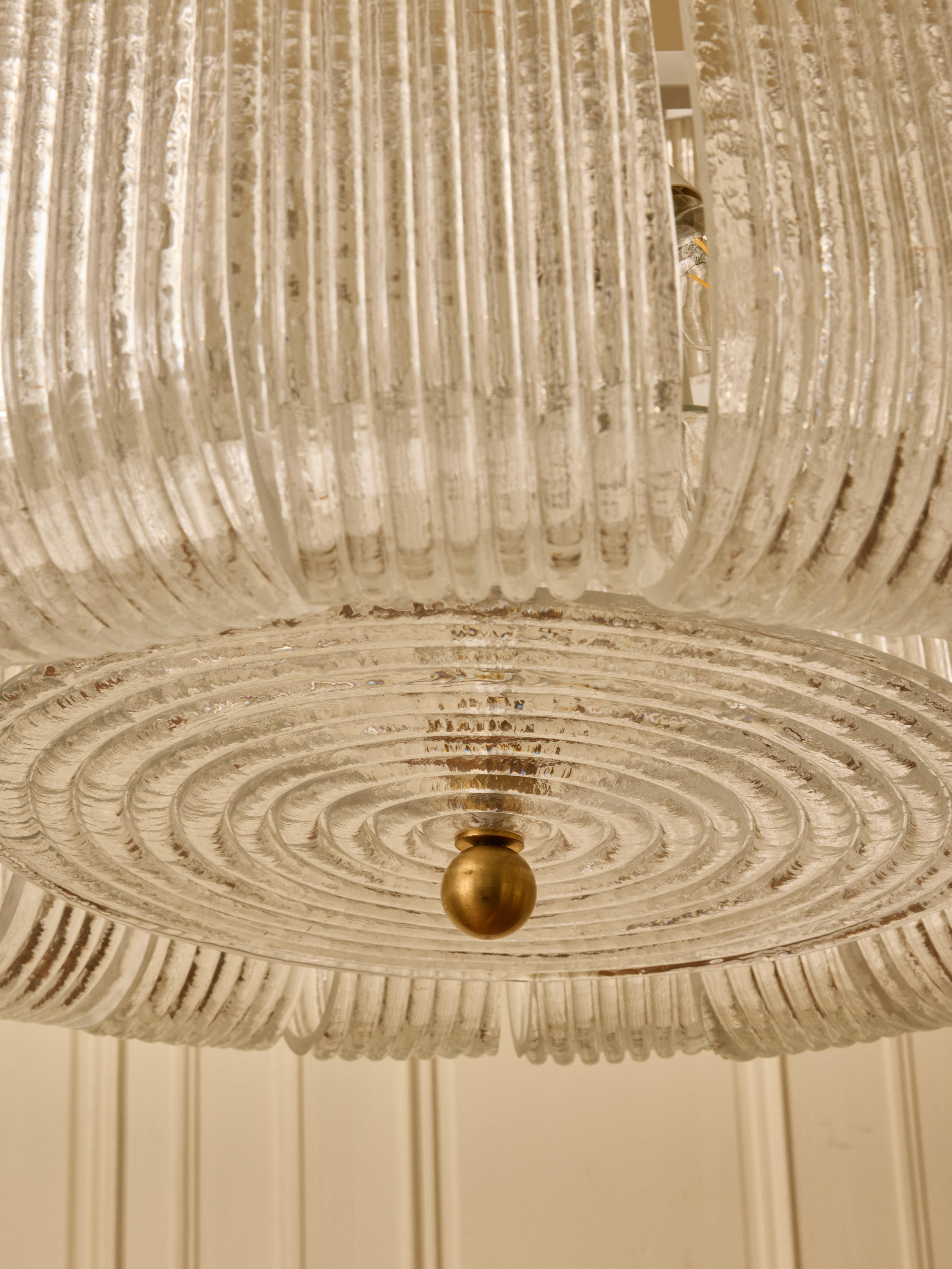 Italiano Lampadario circolare a Murano dello Studio A. Glustin in vendita