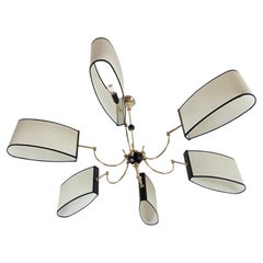 Lustre circulaire, Maison Lunel circa 1950