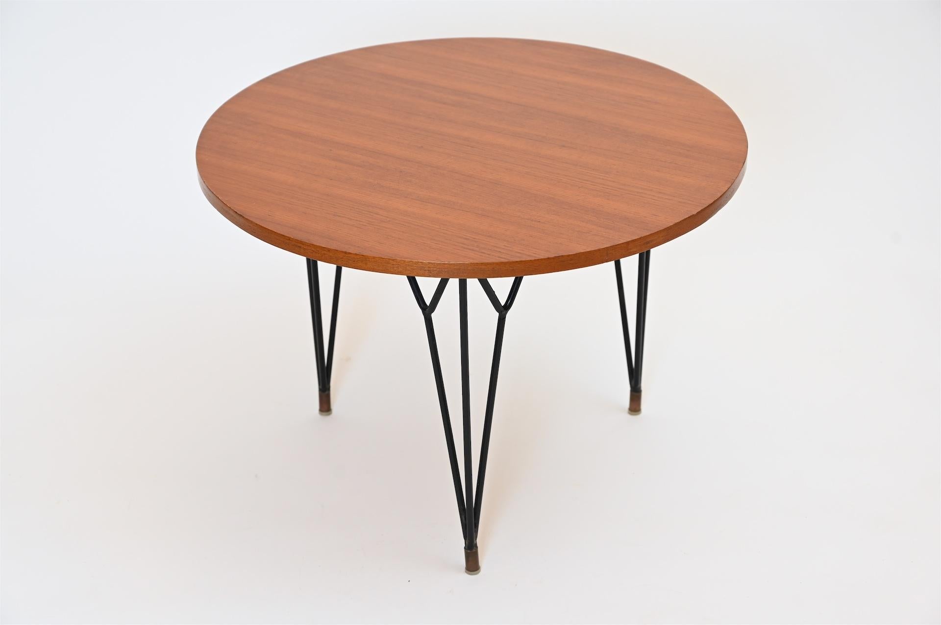 Mid-Century Modern Circular Cherrywood Side Table
