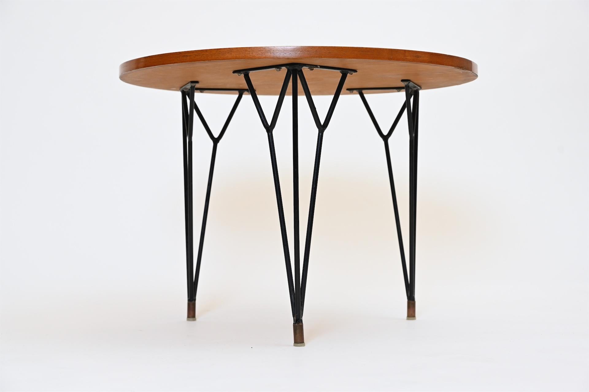 Italian Circular Cherrywood Side Table