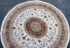 Circular Chinese Rug Aubusson Carpet Savonnerie Wool