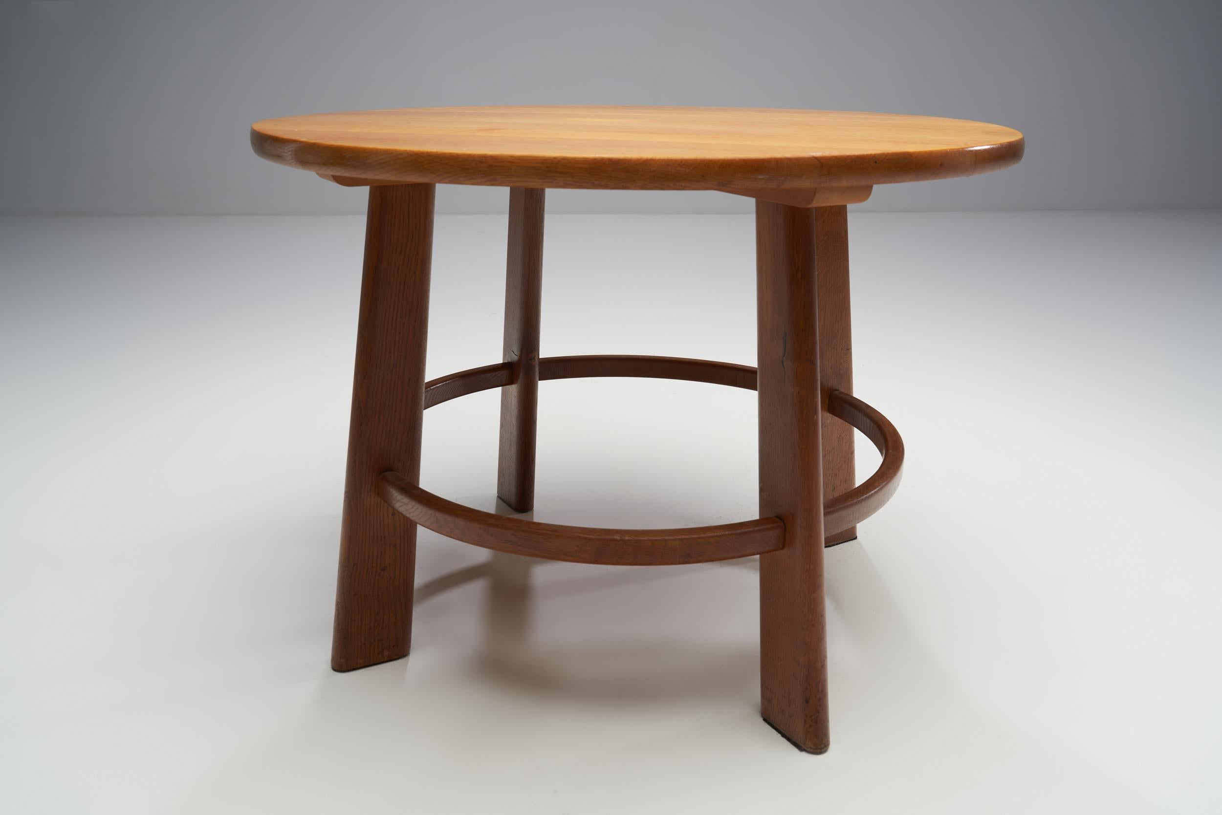 Circular Coffee Table by Danish Cabinetmaker, Denmark, circa 1950s 1