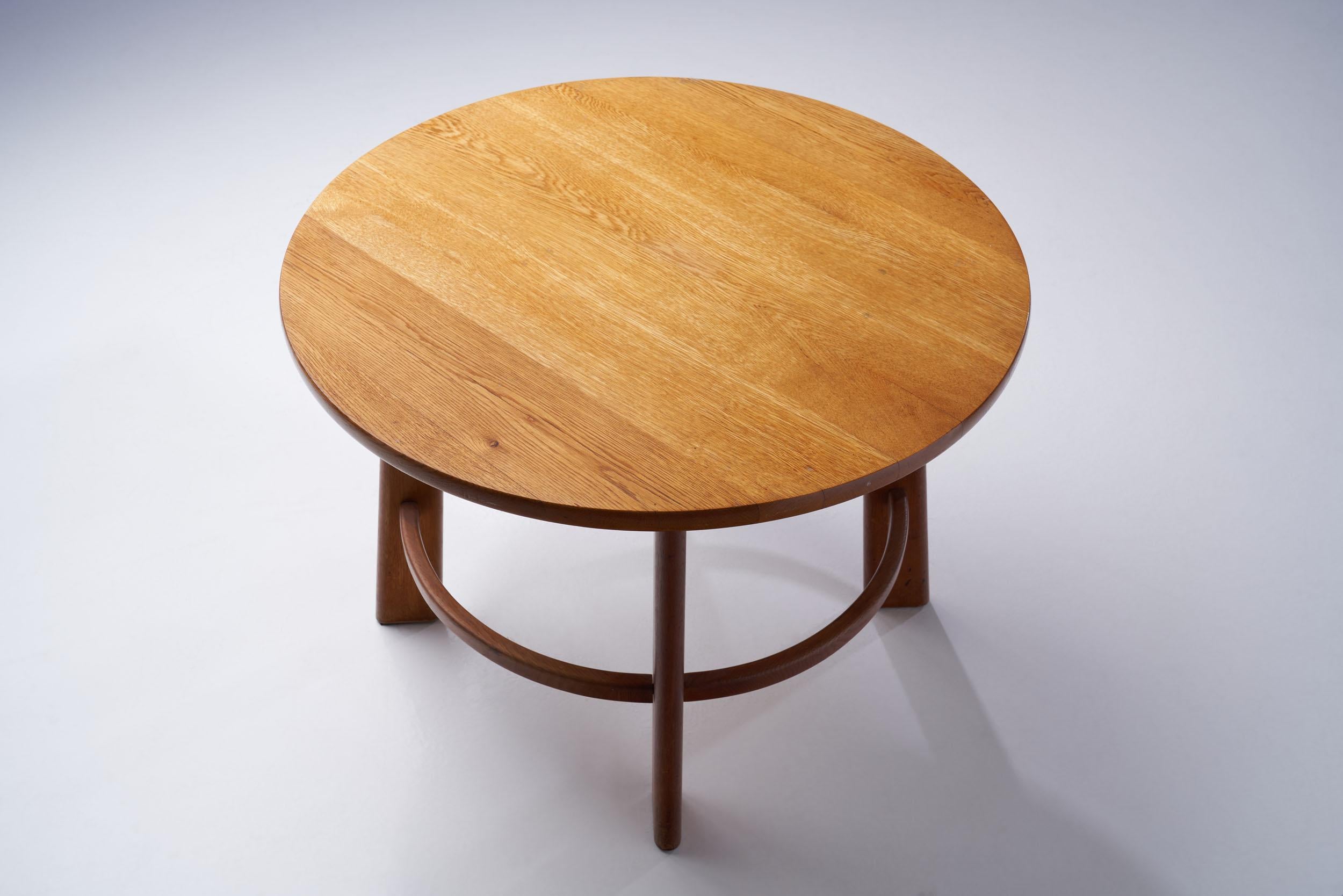 Circular Coffee Table by Danish Cabinetmaker, Denmark, circa 1950s 3