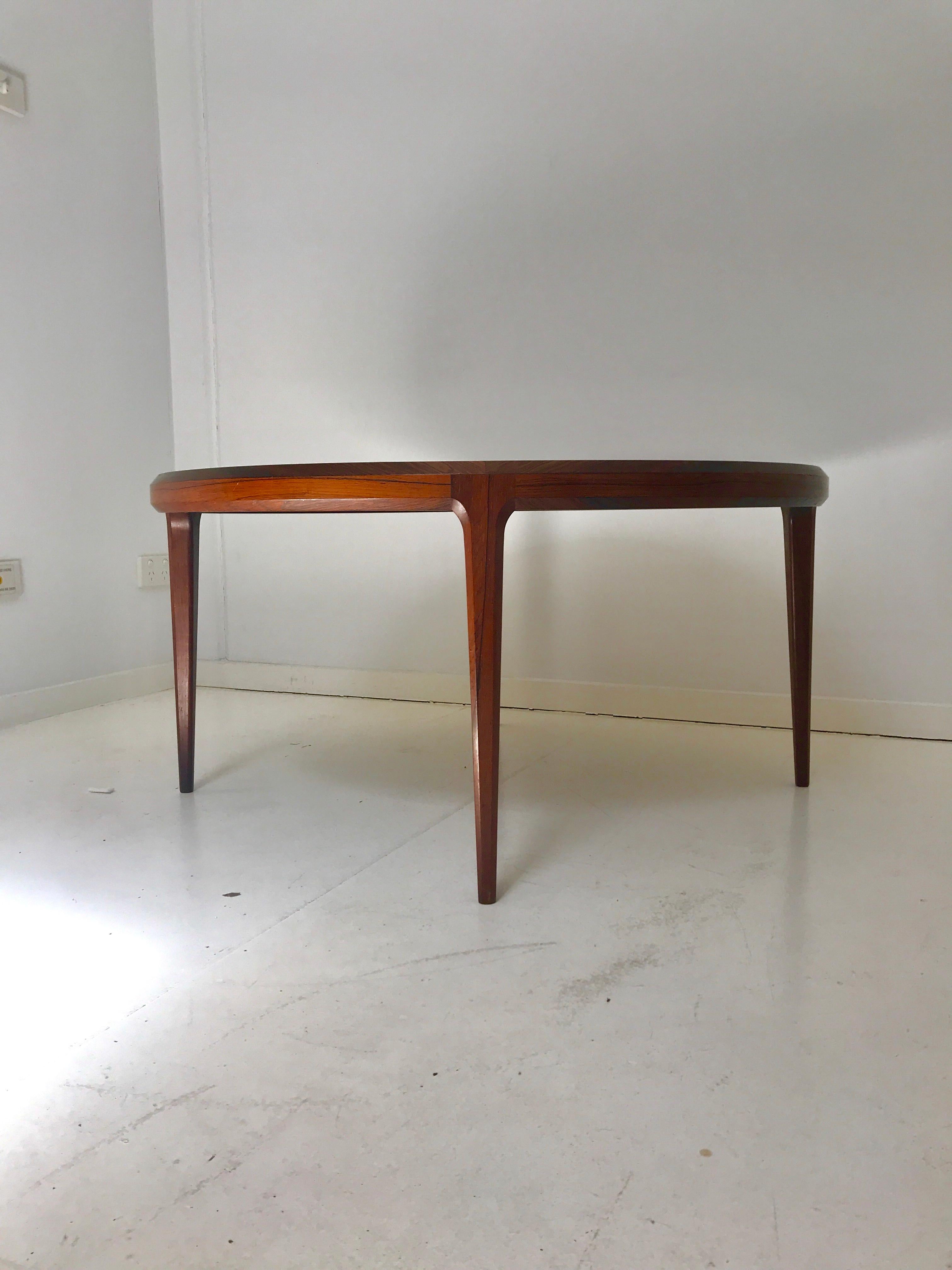Circular Coffee Table in Rosewood by Johannes Anderson for CFC Silkeborg, 1960s 3