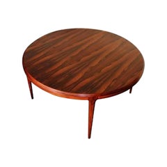 Circular Coffee Table in Rosewood by Johannes Anderson for CFC Silkeborg, 1960s