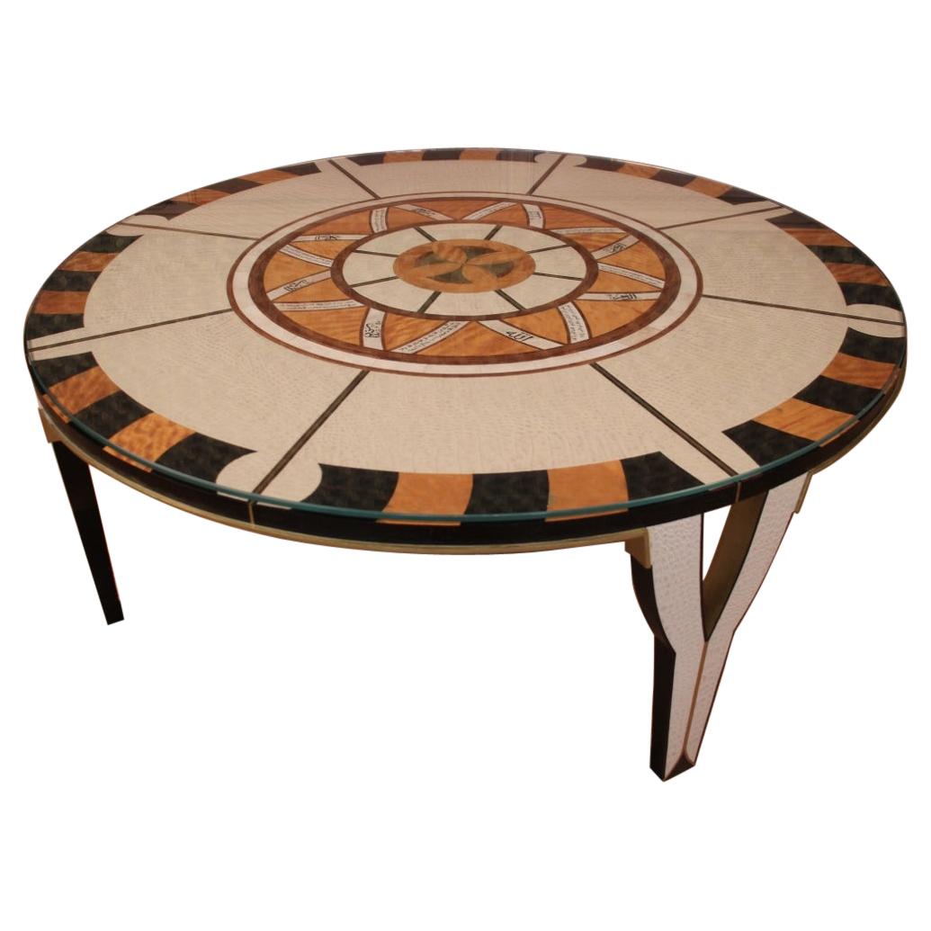 Circular Coffee Table in the Style of Carlo Bugatti For Sale