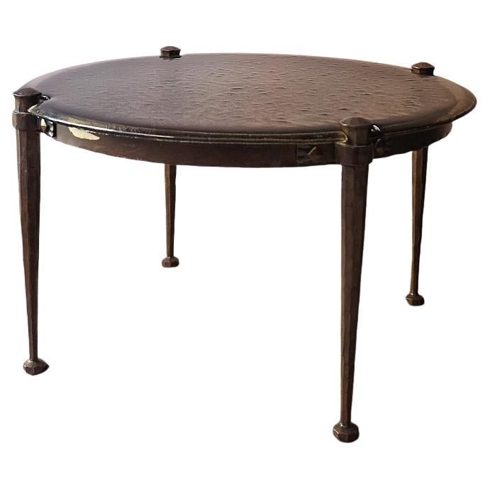 Mesa de centro circular al estilo de Lothar Klute