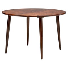 Circular Coffee Table with Slightly Tapered Legs, Denmark 1960s