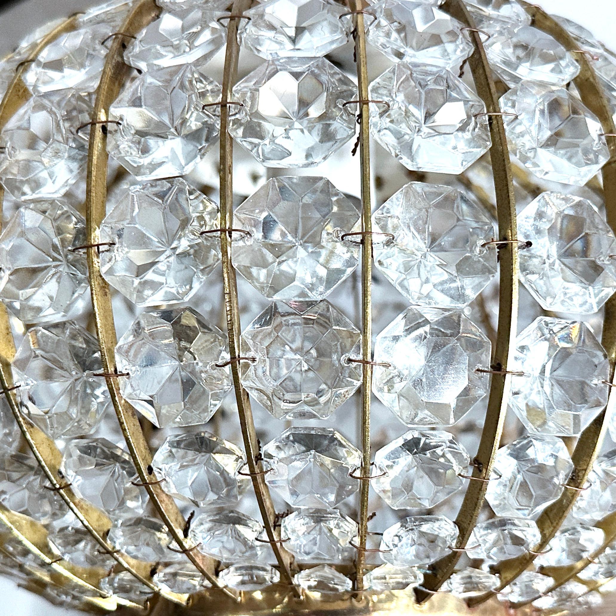 Circular Crystal Light Fixture For Sale 4