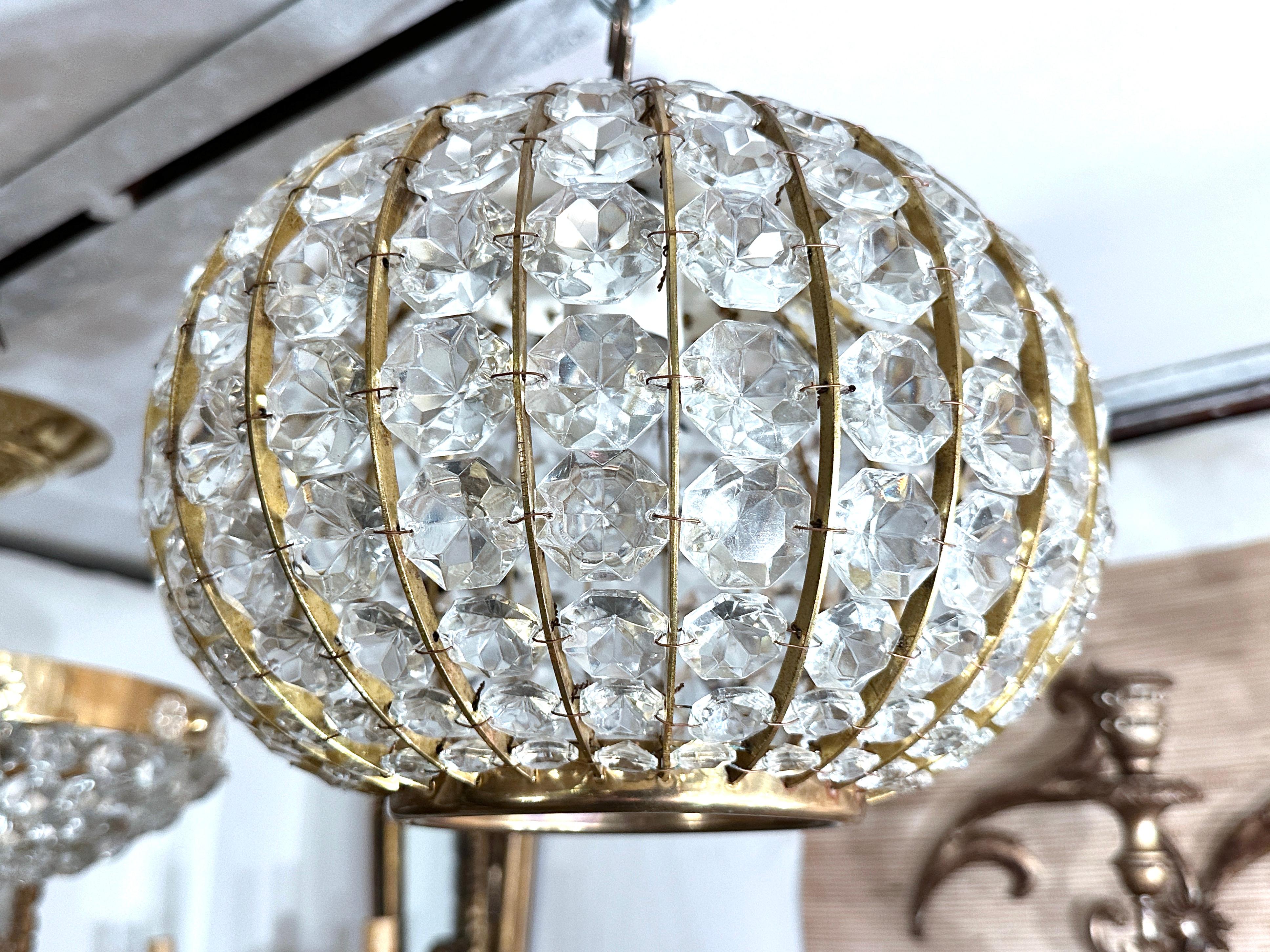 Circular Crystal Light Fixture For Sale 3