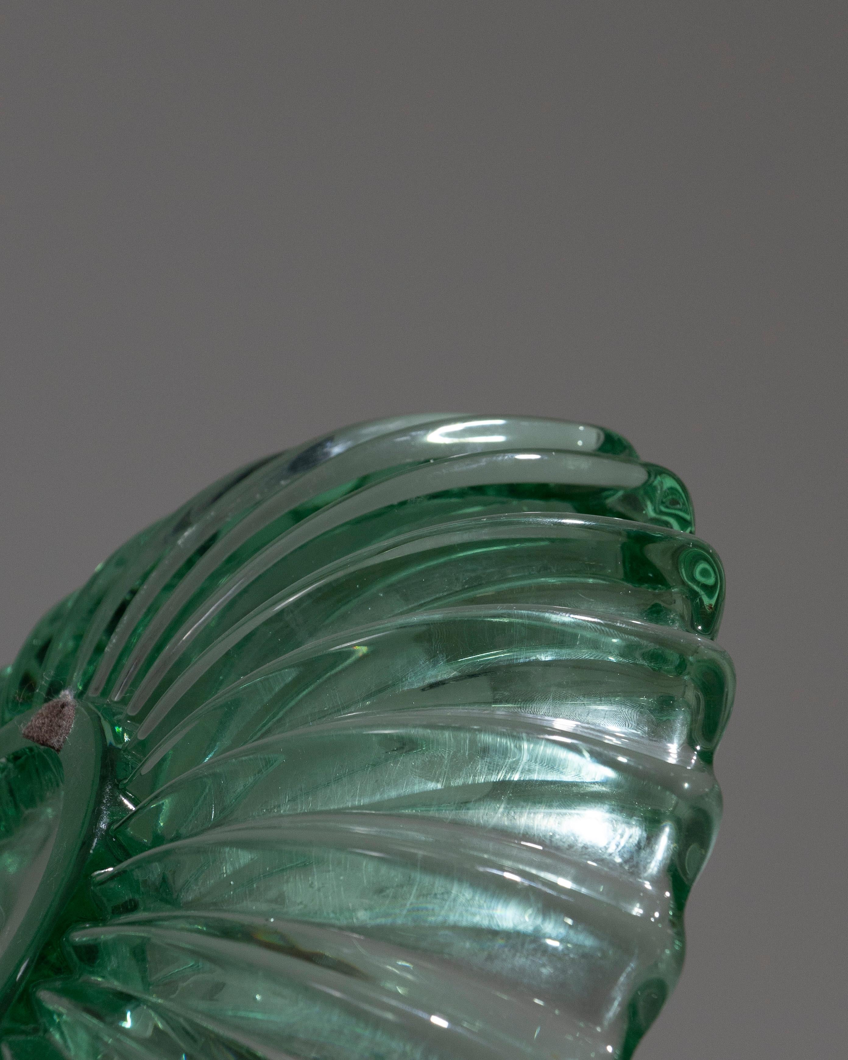 Circular Cut Crystal Bowl, 1930s For Sale 3