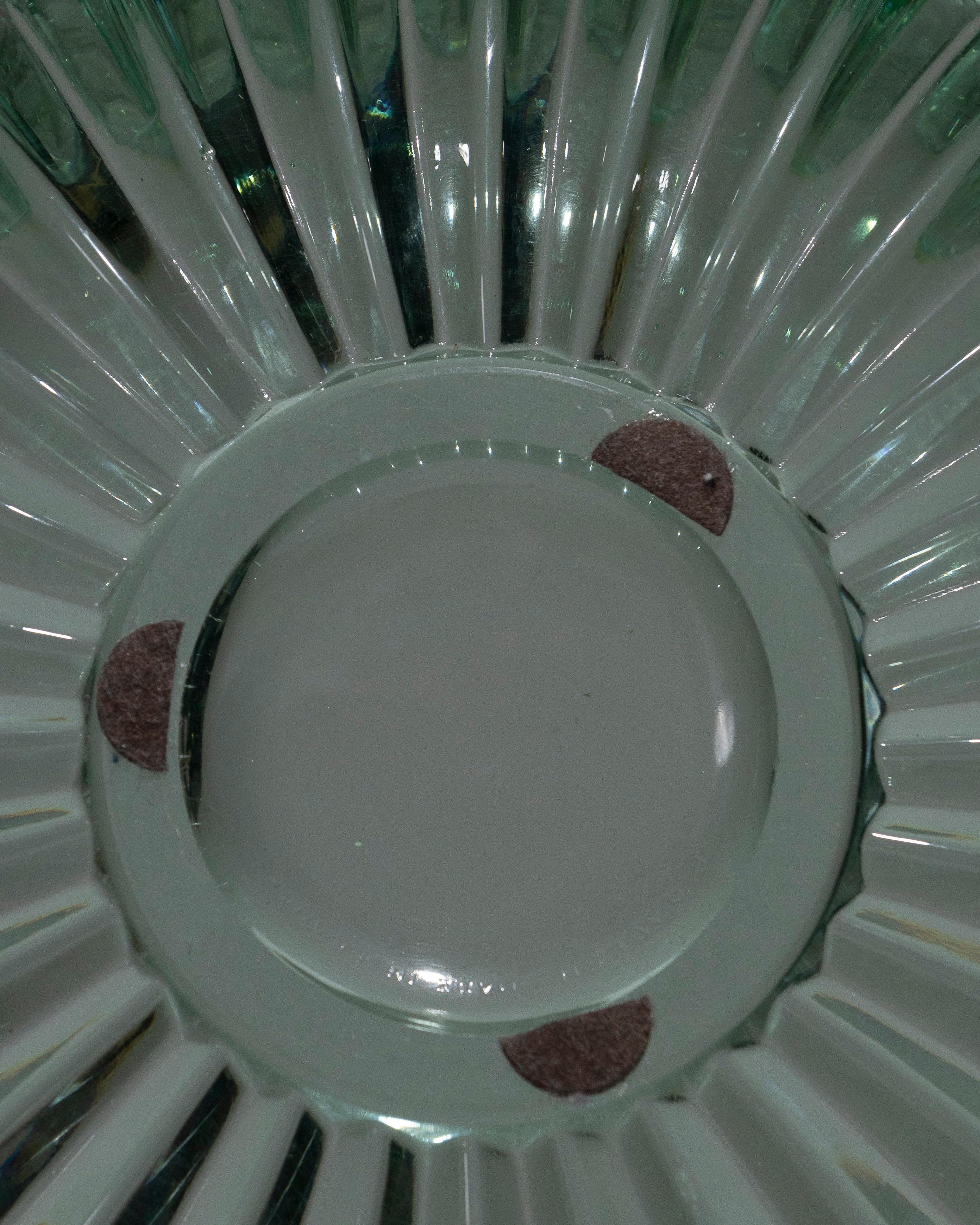 Circular Cut Crystal Bowl, 1930s For Sale 4