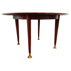 Circular Danish Side Table, 1970s