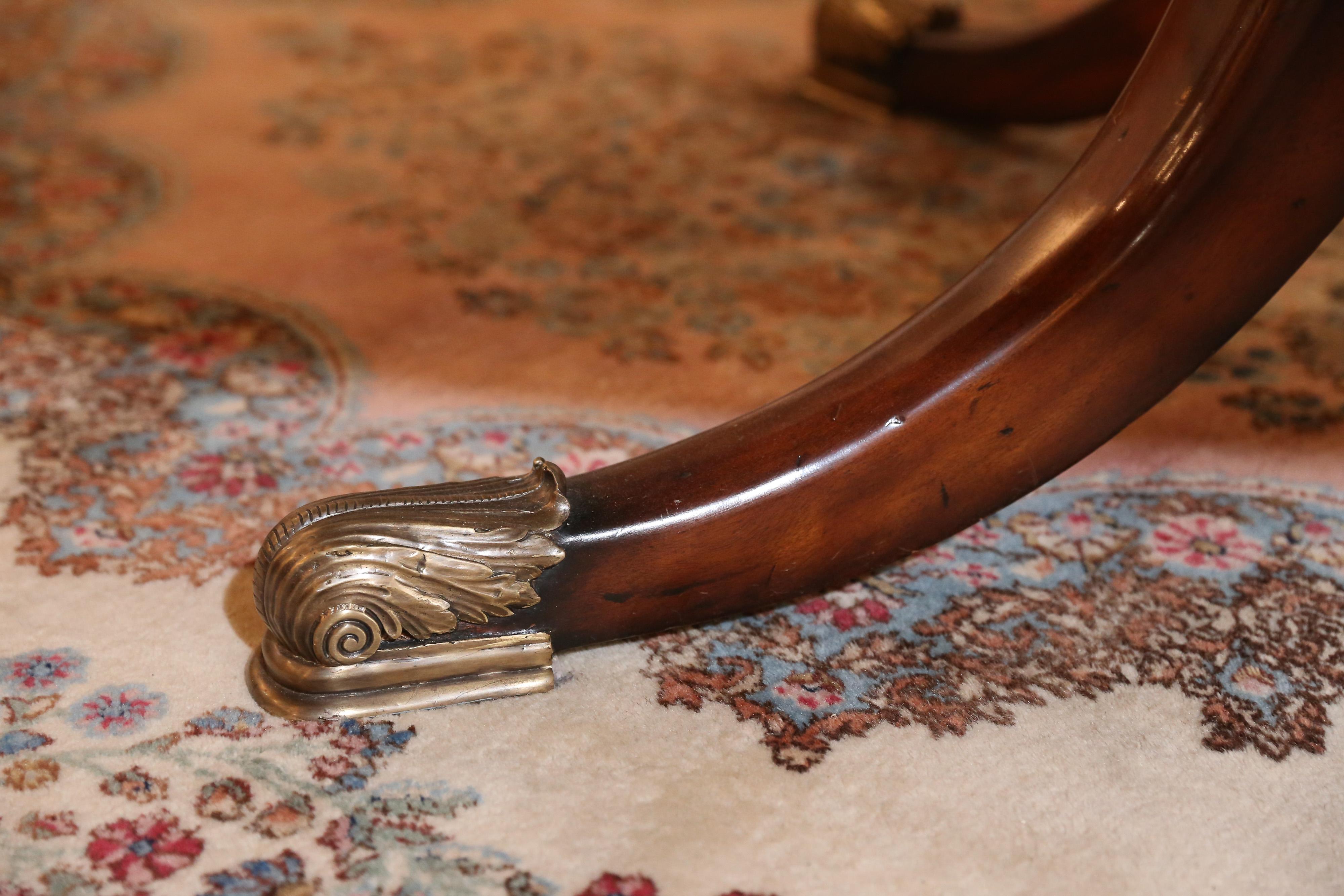 Contemporary Circular Dining Table Extending Mahogany Jupe Table by Theodore Alexander