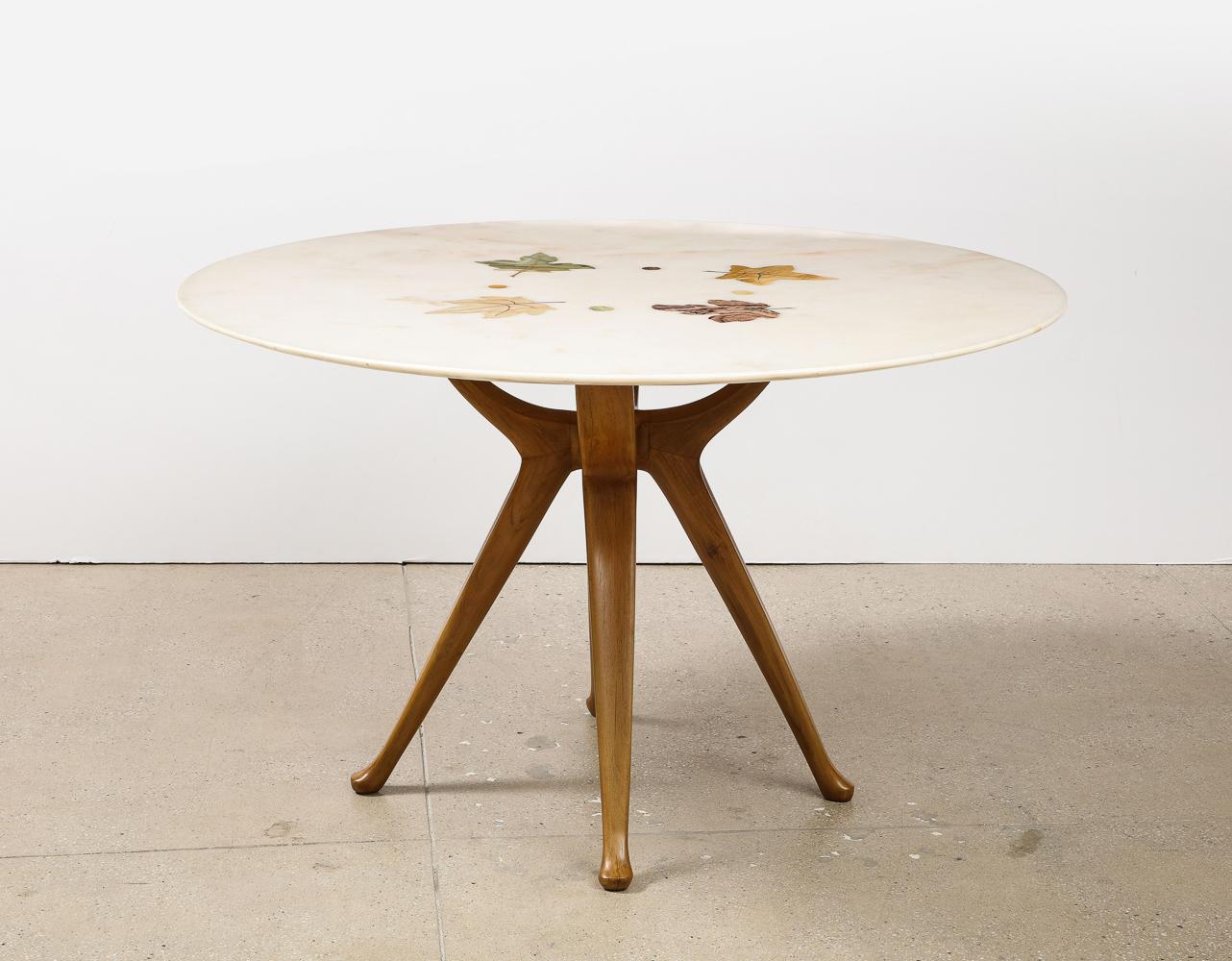 Mid-Century Modern Table de salle à manger circulaire n° 7387 d'Osvaldo Borsani pour ABV en vente