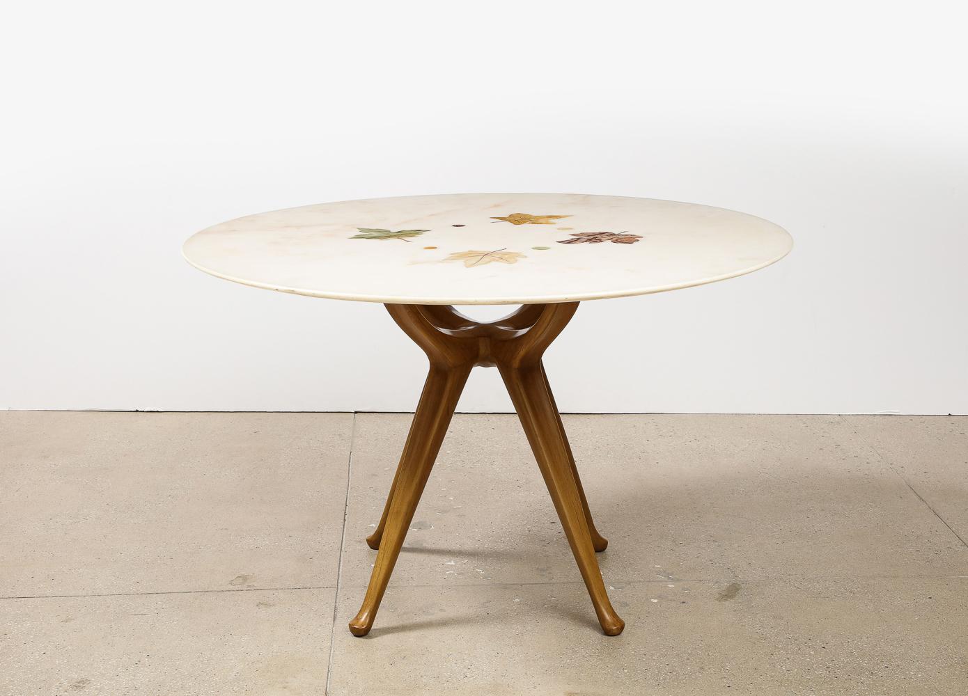 Mid-20th Century Circular Dining Table No. 7387 by Osvaldo Borsani for ABV For Sale