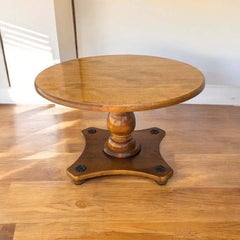 Circular End Table, Side Table, Solid Maple Wood, Mid Century, MCM, Maximalist.
