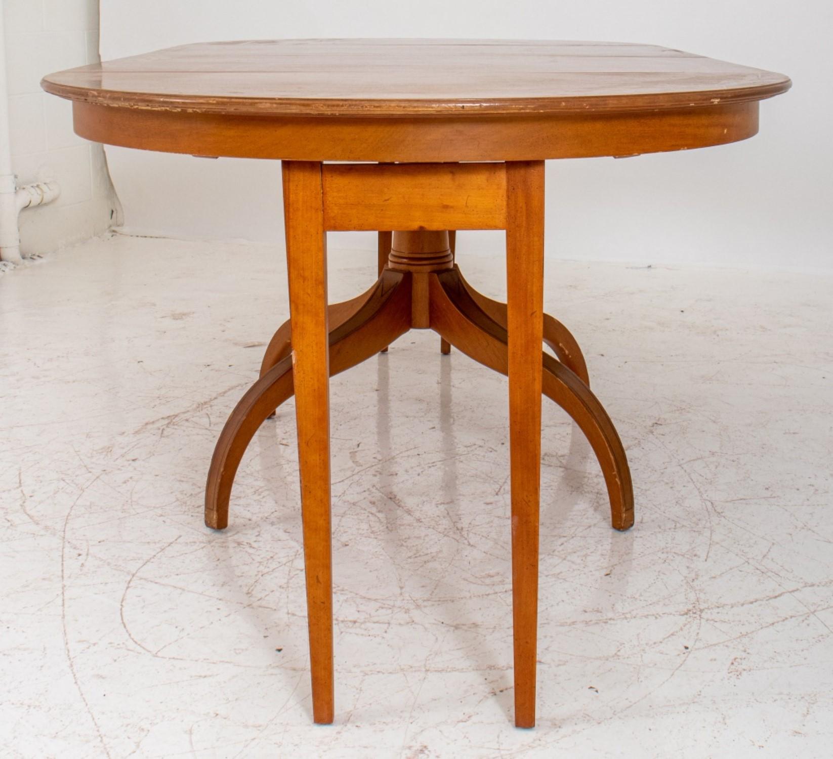 Wood Circular Extending Mahogany Dining Table