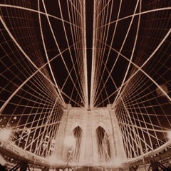 Circular Fisheye View of Brooklyn Bridge, New York 1997 Leonard Lewis