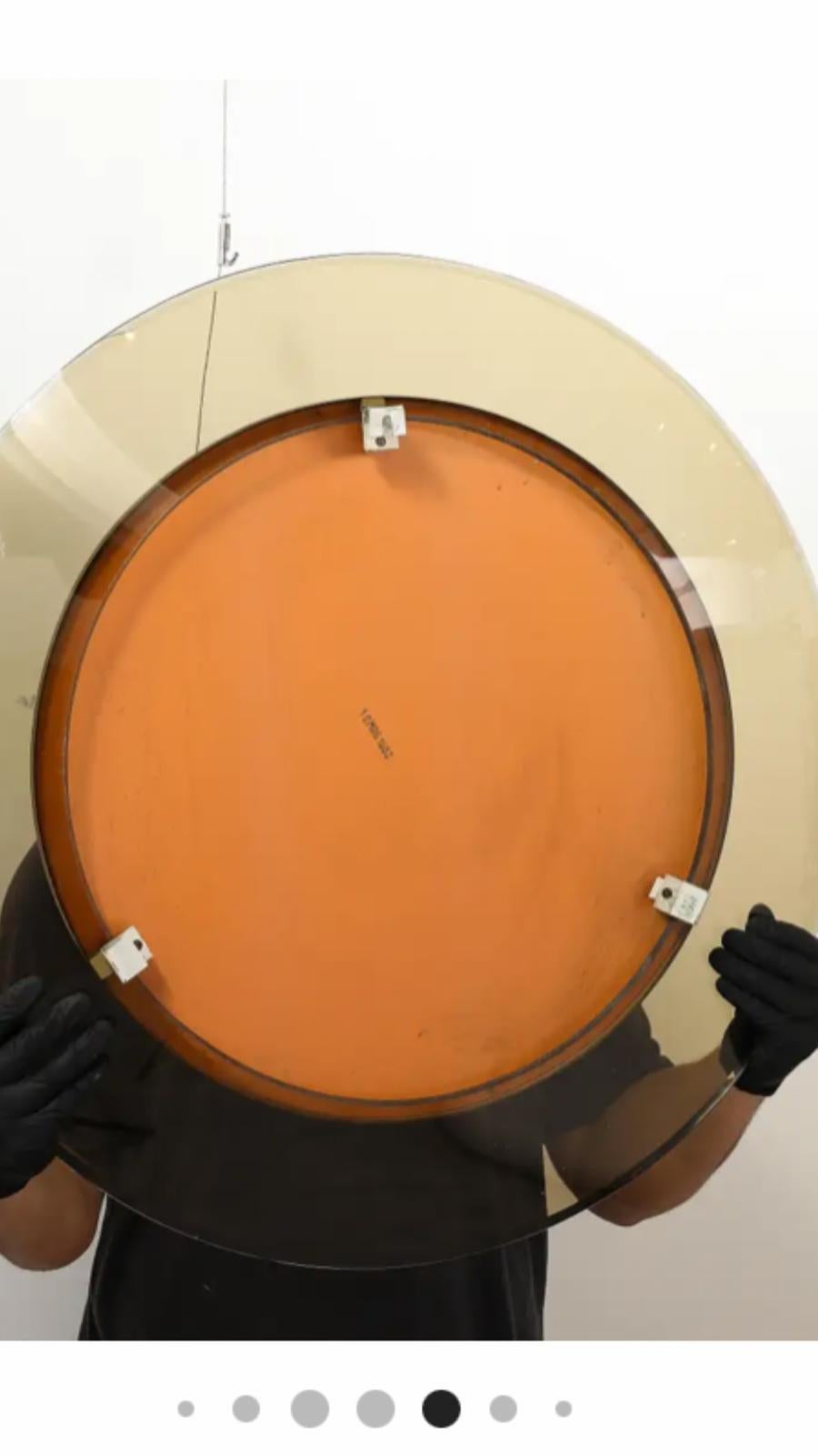 Moderne Miroir circulaire en verre par Max Ingrand pour Fontana Arte, Italie, 1960 en vente