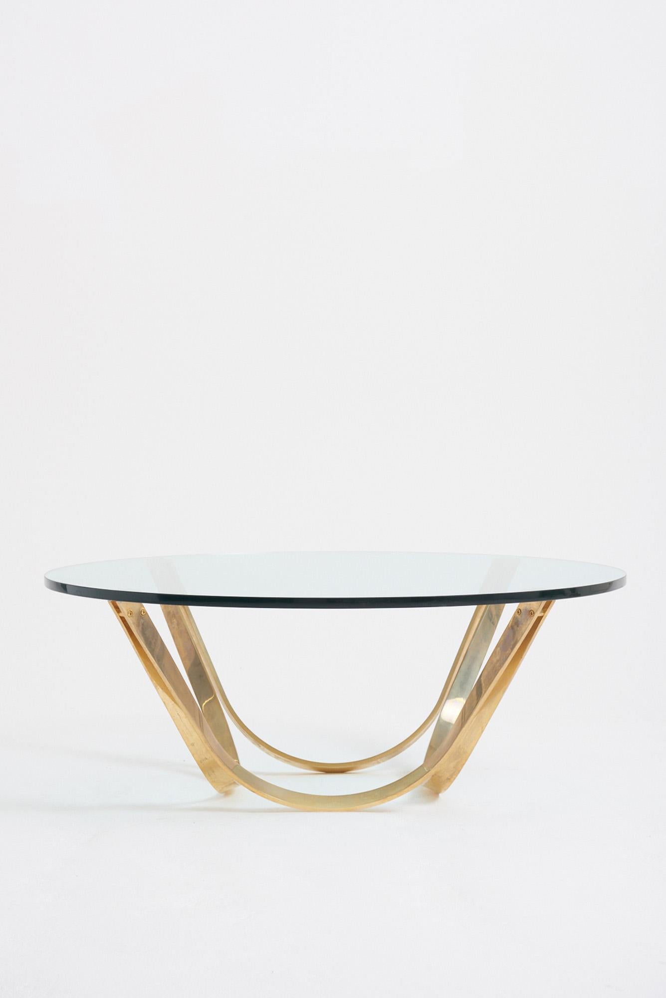 Swedish Circular Glass Top Coffee Table