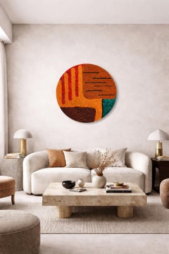 Circular Glass Wall Sculpture in MicroCristallo Fusione “In the Gathering Place"