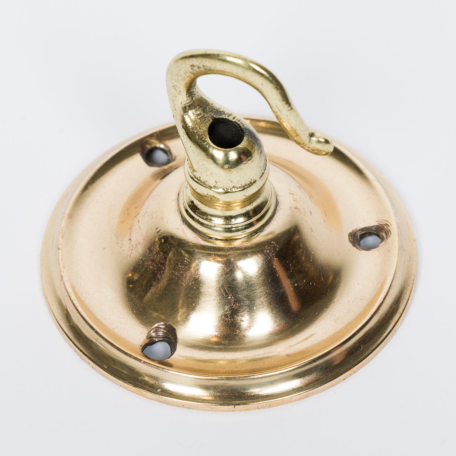 Circular glazed brass hall lantern in the neo-classical style For Sale 1
