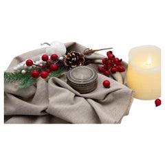 Caja circular de plata guilloché con molduras circundantes y tapa extraíble