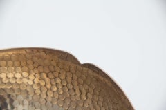 Circular hammered silver fruit bowl