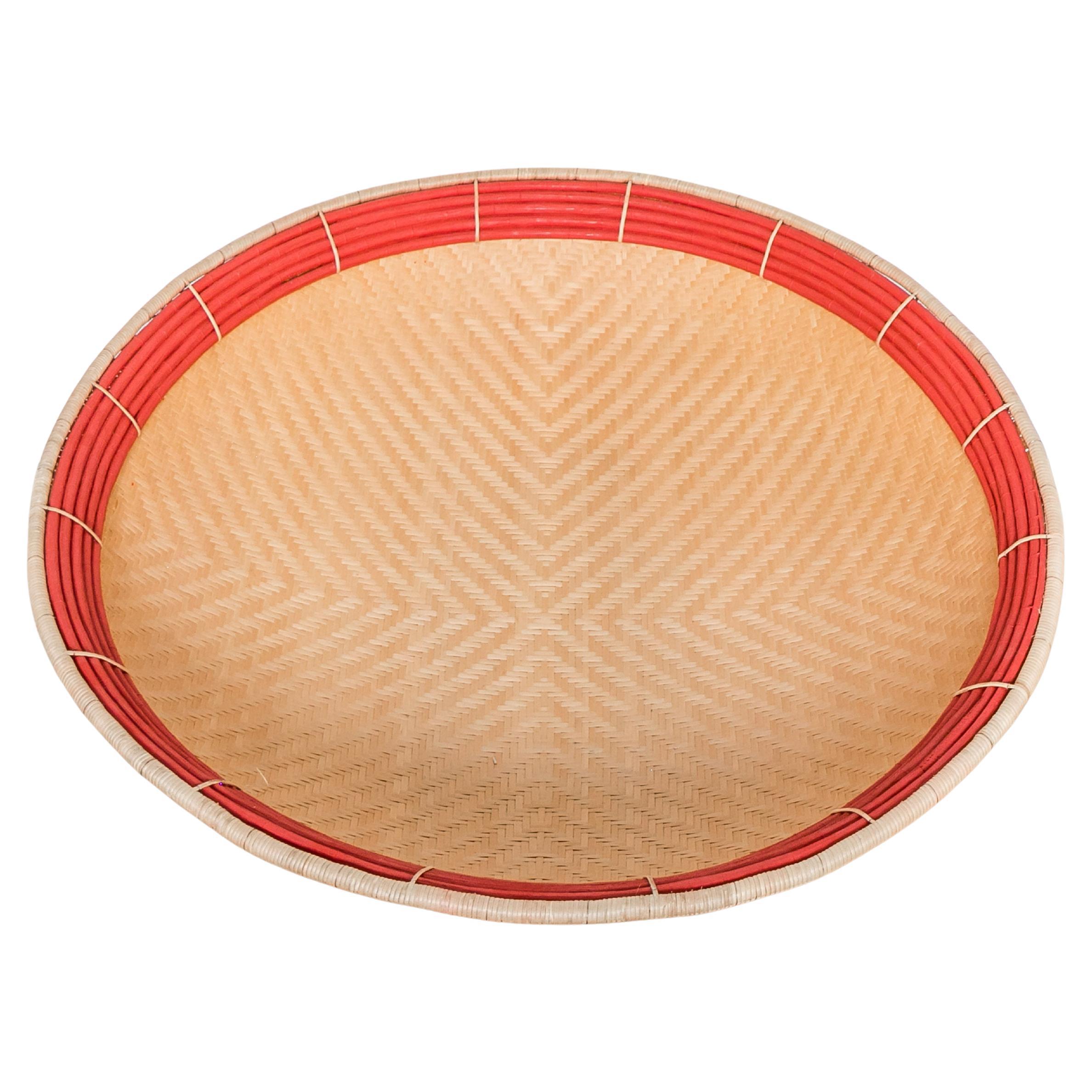 Panier Columbian circulaire tissé à la main
