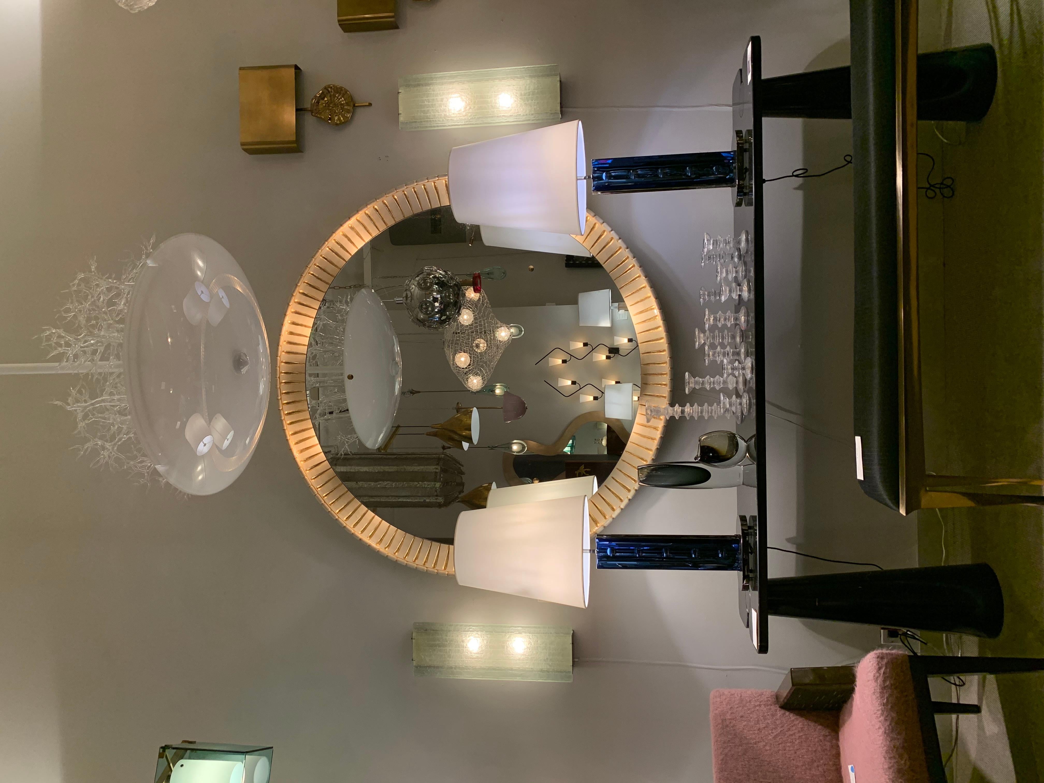 Circular Illuminated Mirror, Italy, circa 1940 2