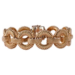Vintage Circular Link 18K Gold Bracelet