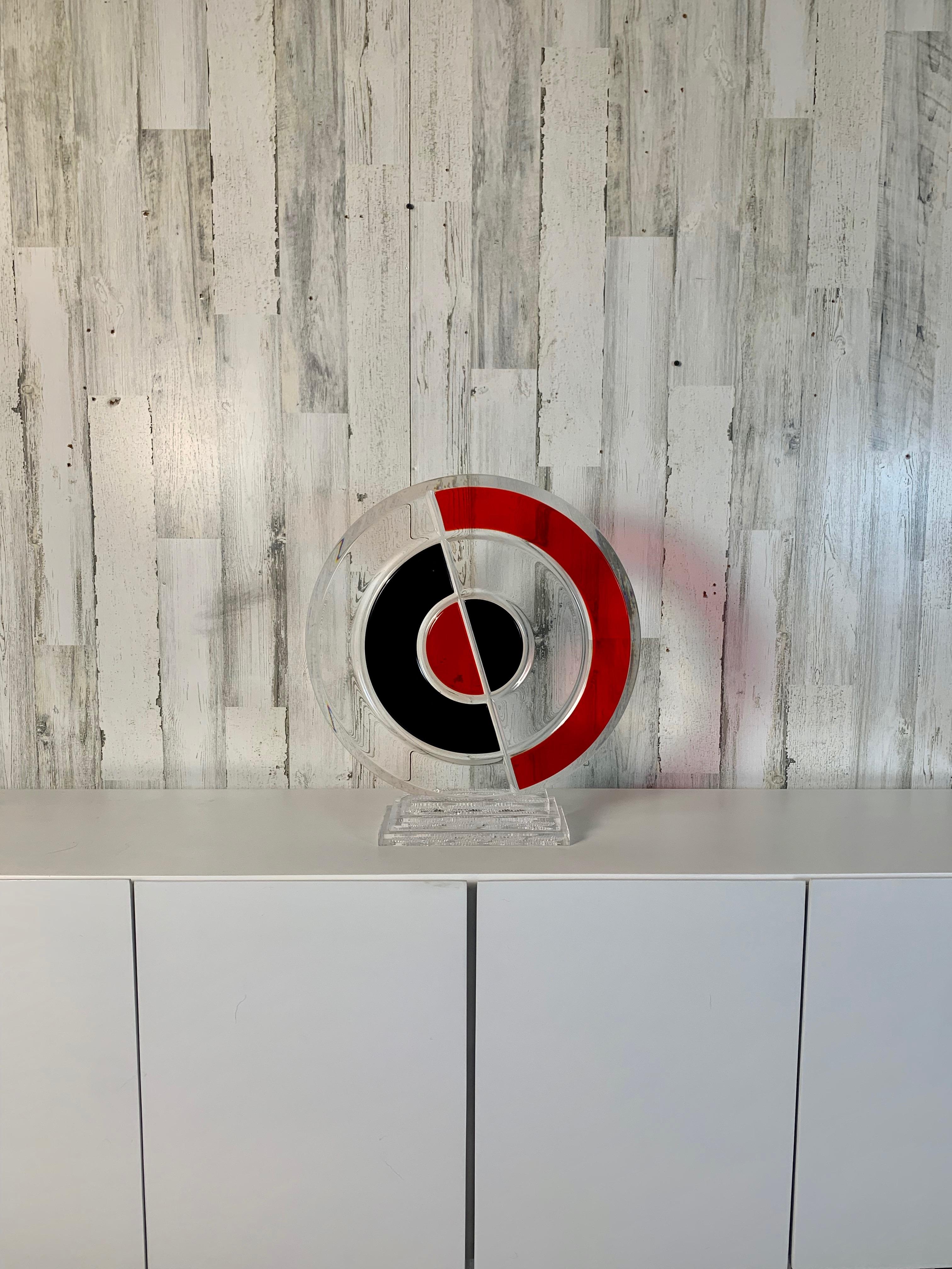 Scultura circolare in lucite di Shlomi Haziza in vendita 3
