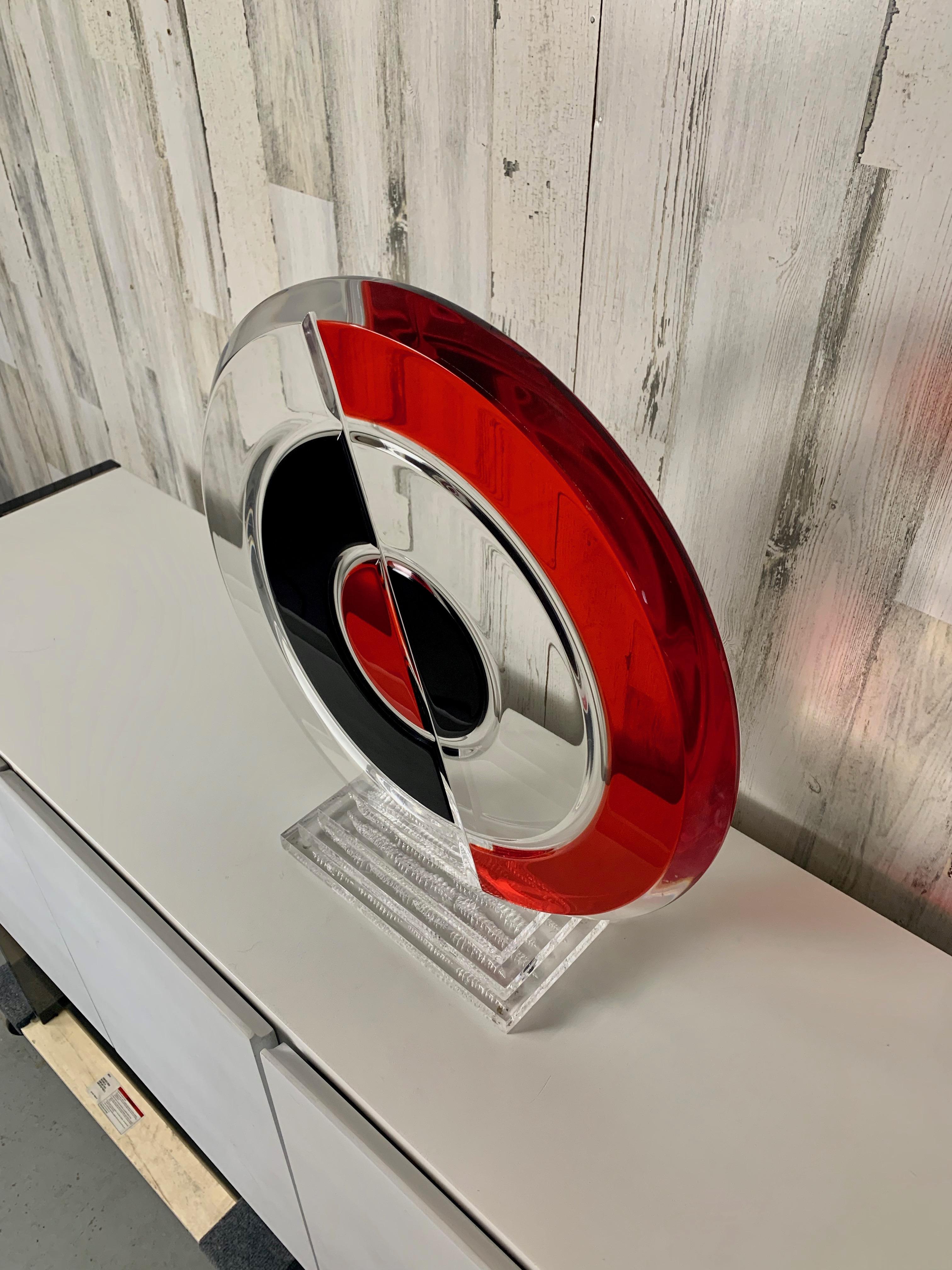 Scultura circolare in lucite di Shlomi Haziza in vendita 2