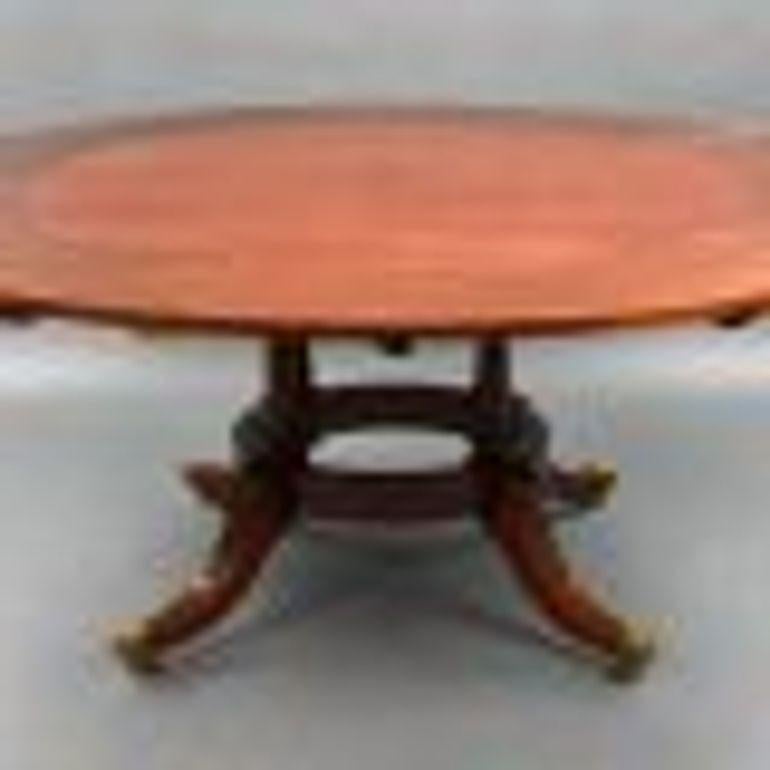 Circular Mahogany Extending Table For Sale 7