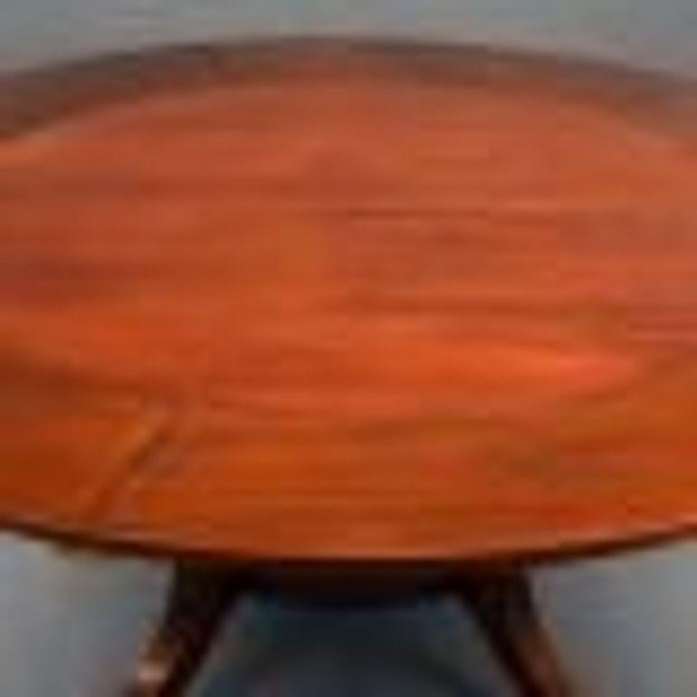 Circular Mahogany Extending Table For Sale 8