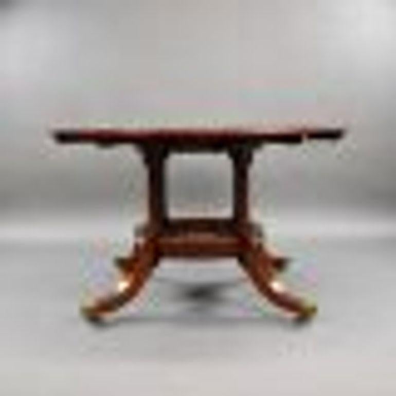 English Circular Mahogany Extending Table For Sale