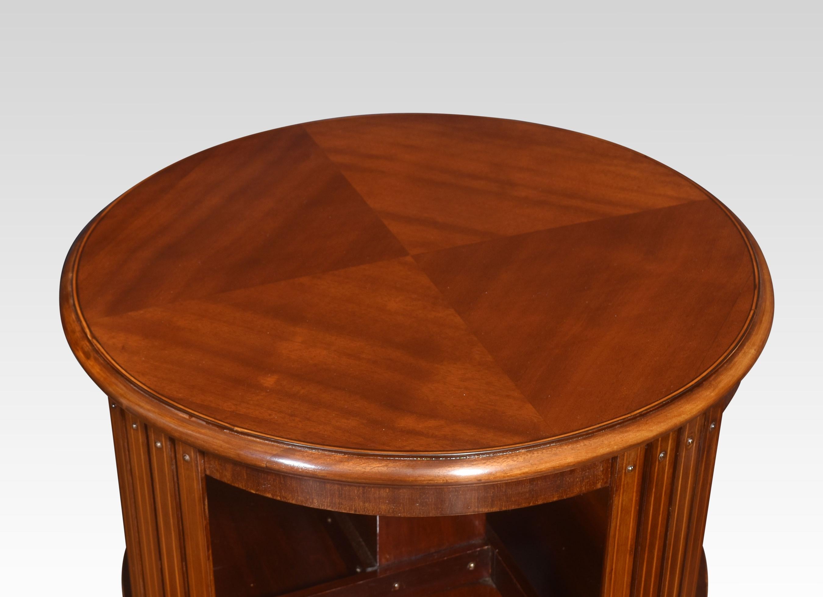 Wood Circular mahogany revolving bookcase For Sale