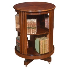 Antique Circular mahogany revolving bookcase